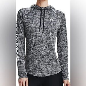 Woman’s Under Armour Hooded Heathered Grey Pullover Medium